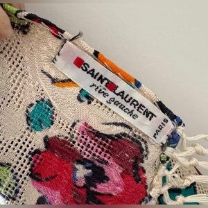 Vintage Saint Laurent floral scarf